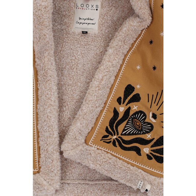 LOOXS Little Meisjes gilet boho - Oker geel
