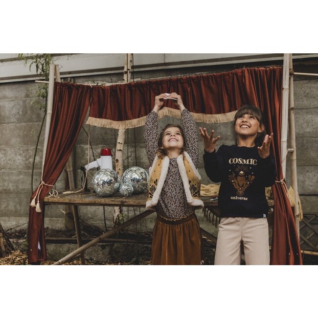 LOOXS Little Meisjes gilet boho - Oker geel