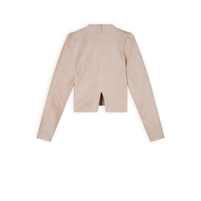 NoBell Meisjes cropped top met split - Kew - Pearled ivoor