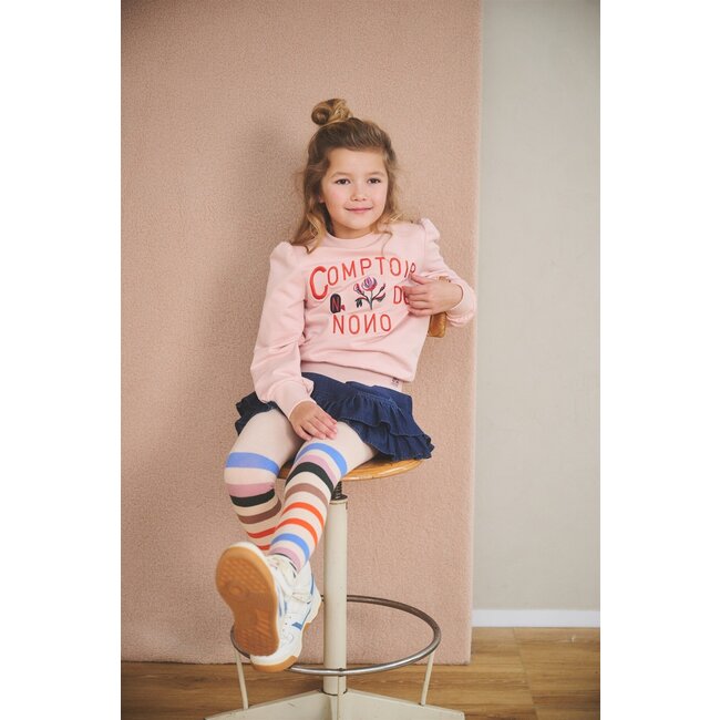 NoNo Meisjes maillot gestreept - Rachel - Pale Blush