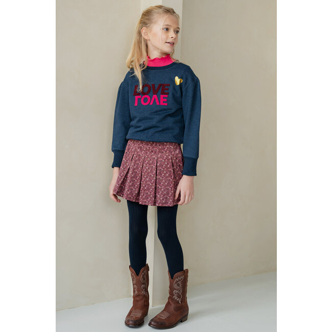 Like Flo Meisjes rok mini bloemen corduroy - Feliz - Ruby mini bloemen