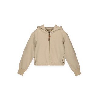 Like Flo Teens - Meisjes vest met capuchon - Kyth - Grijs melee gouden lurex
