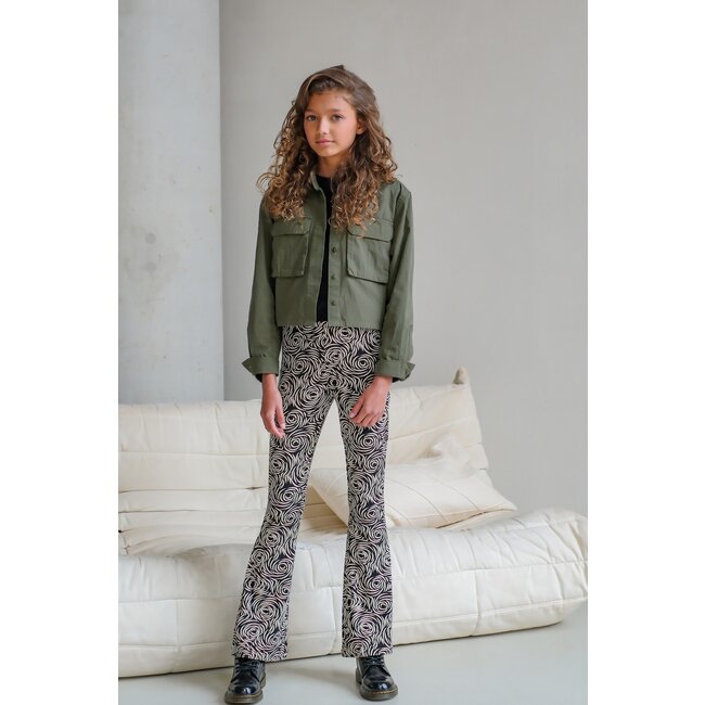Like Flo Meisjes blouse - Cassy - Army groen