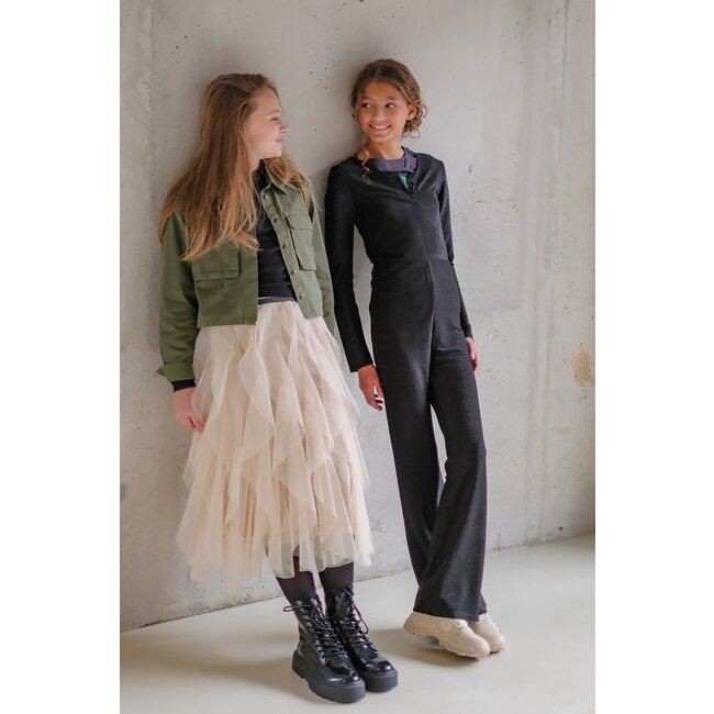 Like Flo Meisjes blouse - Cassy - Army groen