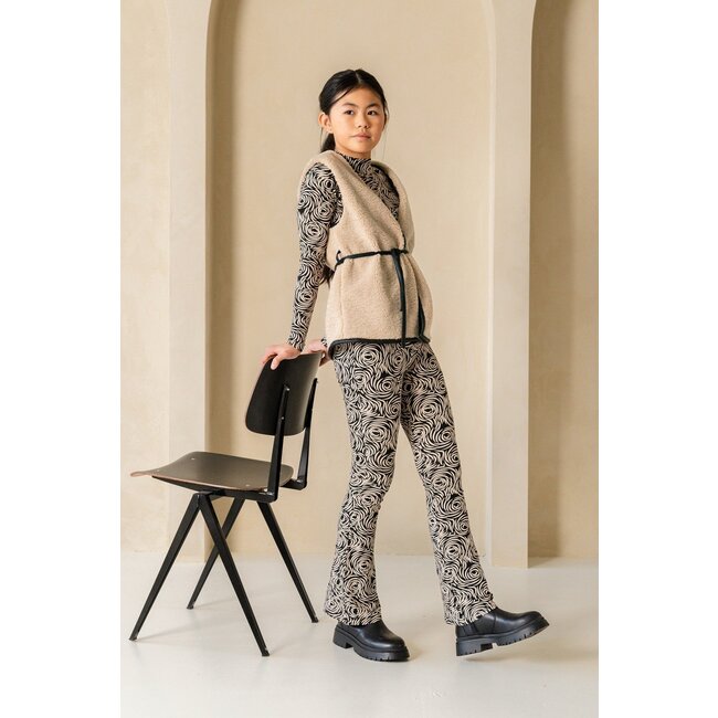 Like Flo Meisjes flair broek viscose - Flore - Antraciet