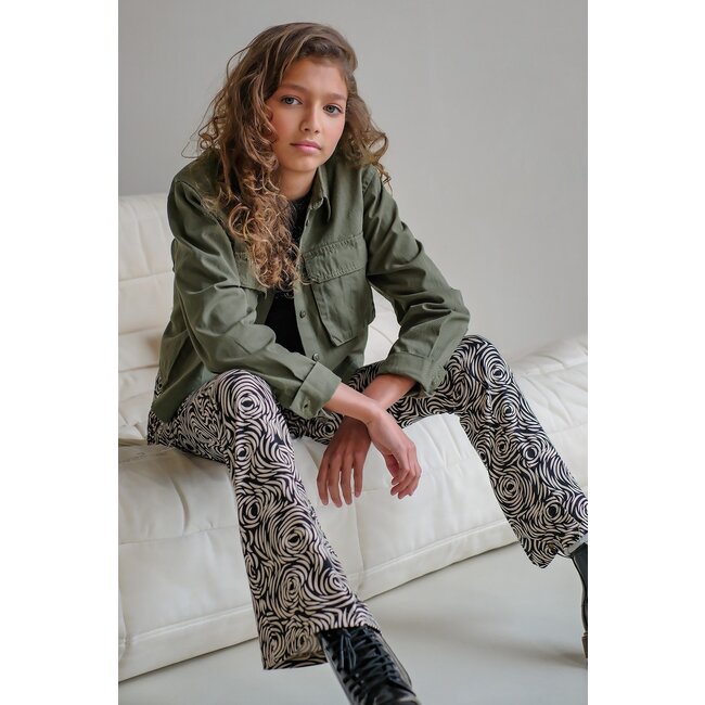 Like Flo Meisjes flair broek viscose - Flore - Antraciet