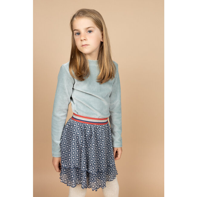 MAYCE Meisjes rok mesh - Hartjes