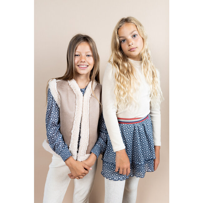 MAYCE Meisjes rok mesh - Hartjes