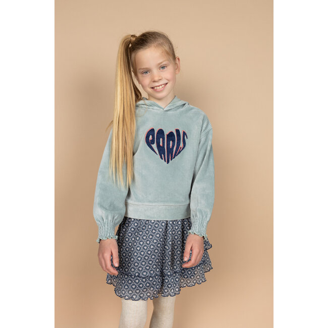 MAYCE Meisjes rok mesh - Hartjes