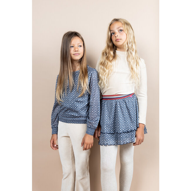 MAYCE Meisjes flair broek rib velours - Kit