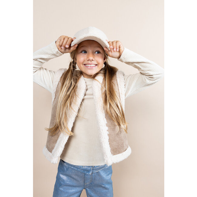 MAYCE Meisjes shirt rib velours - Kit