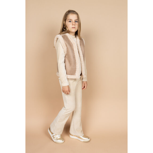 MAYCE Meisjes shirt rib velours - Kit