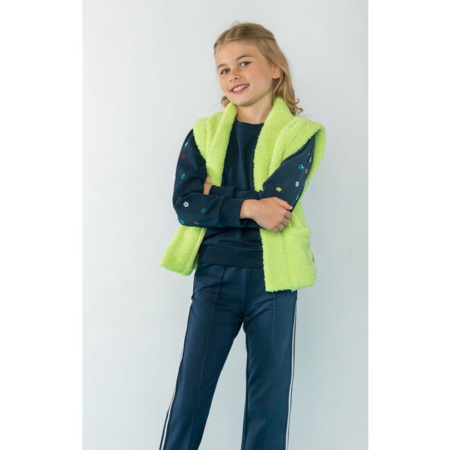 B.Nosy Meisjes gilet teddy - Georgie - Sharp groen