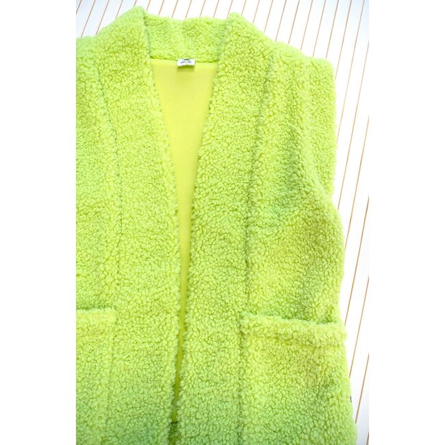 B.Nosy Meisjes gilet teddy - Georgie - Sharp groen