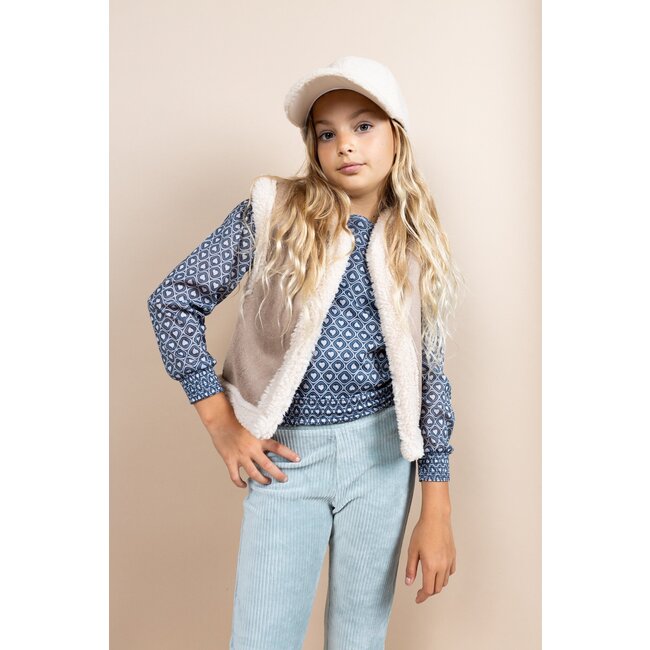 MAYCE Meisjes top mesh - Hartjes