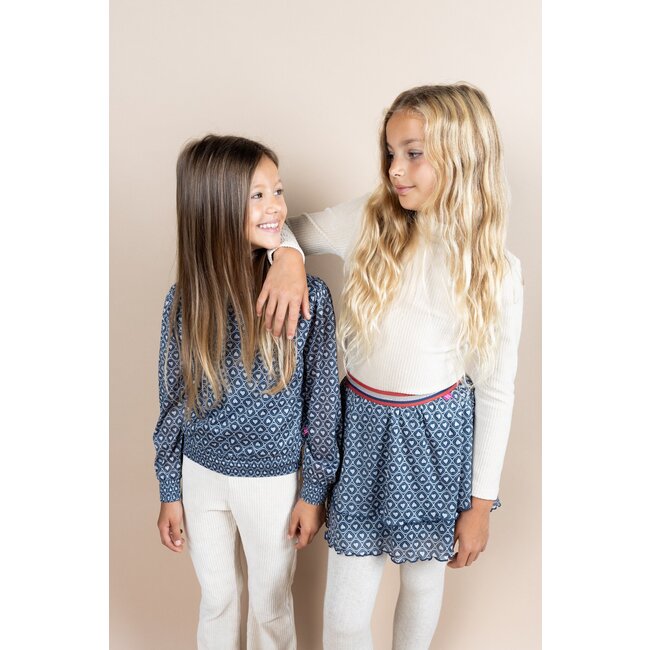 MAYCE Meisjes top mesh - Hartjes