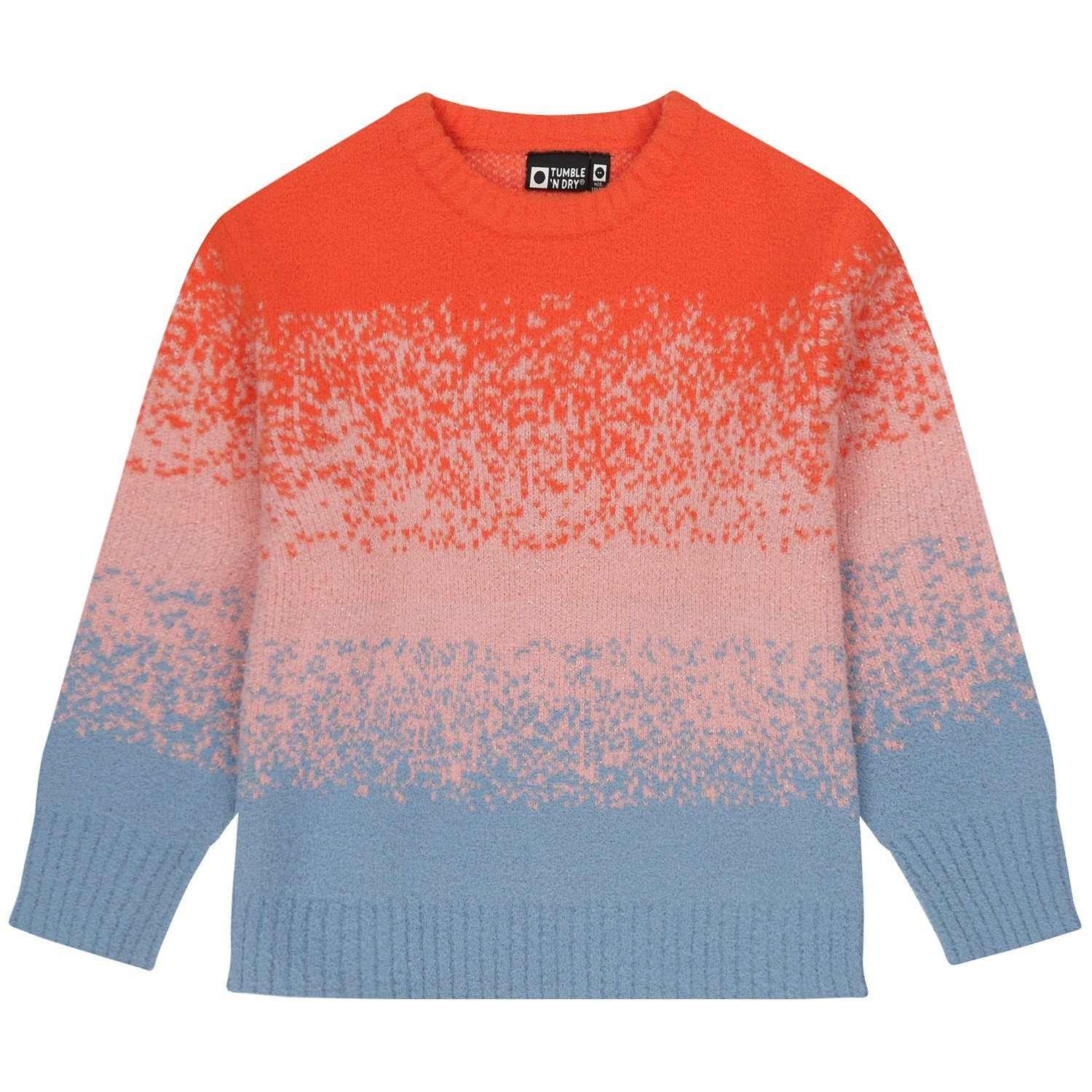 Tumble Dry Meisjes trui gebreid Savoir Mandarin rood HappyBee