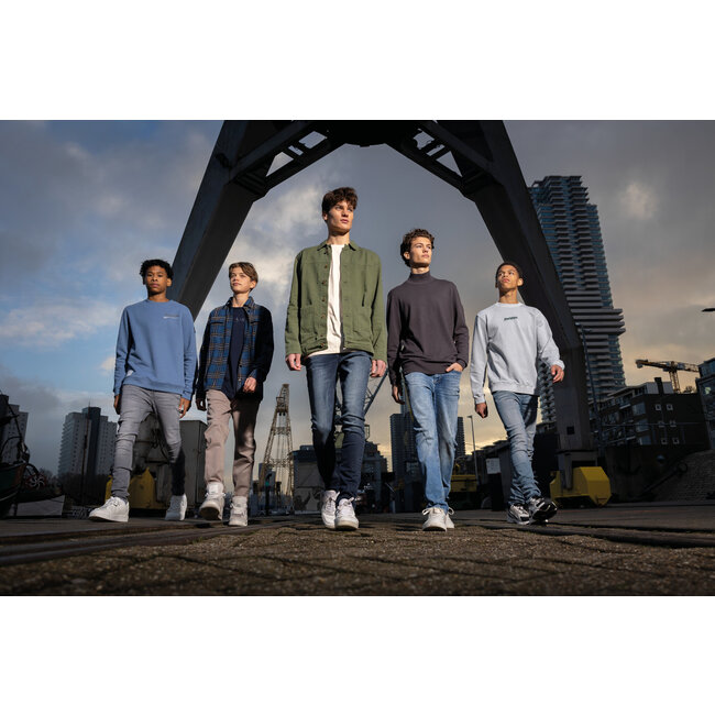 Rellix Jongens sweater brushed - Dusty staal grijs