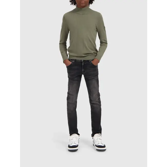 Ballin Trui gebreid regular fit - Donker army groen