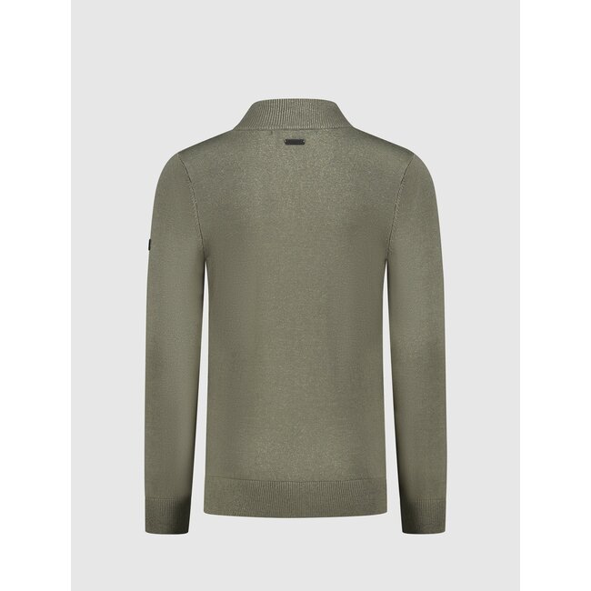 Ballin Trui gebreid regular fit - Donker army groen