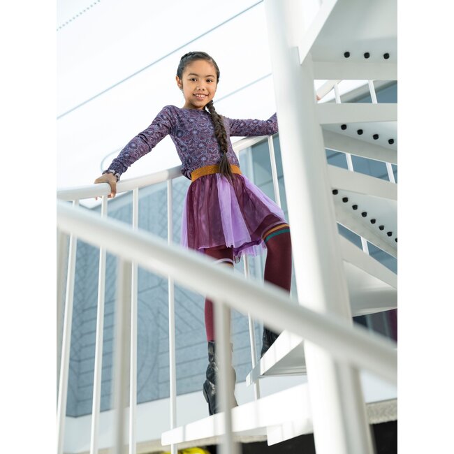 B.Nosy Meisjes rok tule - Resa - Helder paars