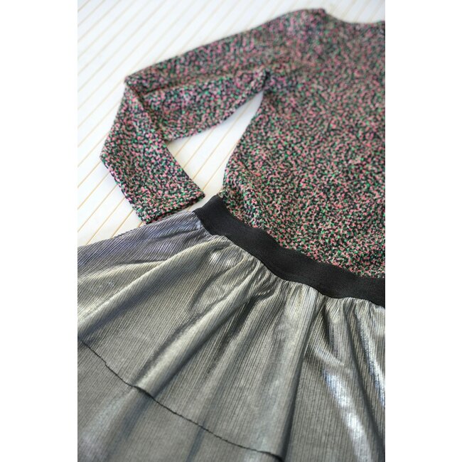 B.Nosy Meisjes jurk plisse - Daisy - Loving AOP