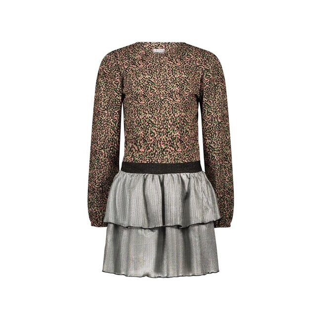 B.Nosy Meisjes jurk plisse - Daisy - Loving AOP