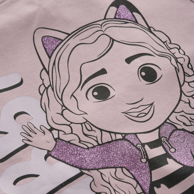 Minymo Meisjes sweat jurk - Dawn roze