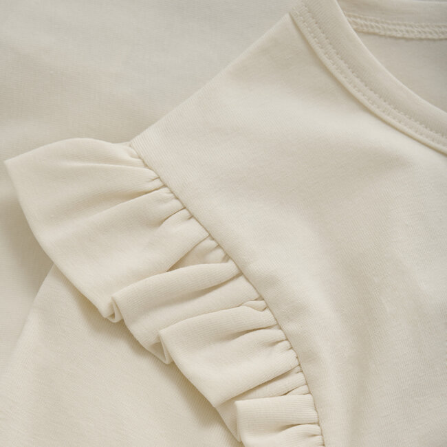 Minymo Meisjes t-shirt LS - Off wit