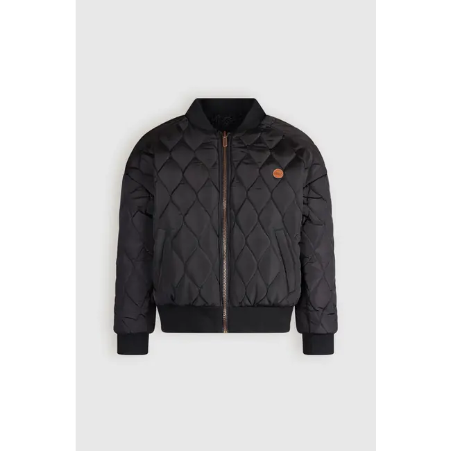 NoBell Meisjes reversibel winterjas met verborgen capuchon - Zwart