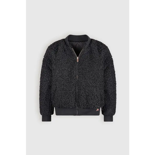 NoBell Meisjes reversibel winterjas met verborgen capuchon - Zwart