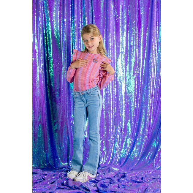 B.Nosy K3 Meisjes blouse - Bilie - Mermaid AOP