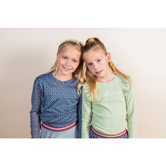 MAYCE Meisjes jurk mesh - Hartjes