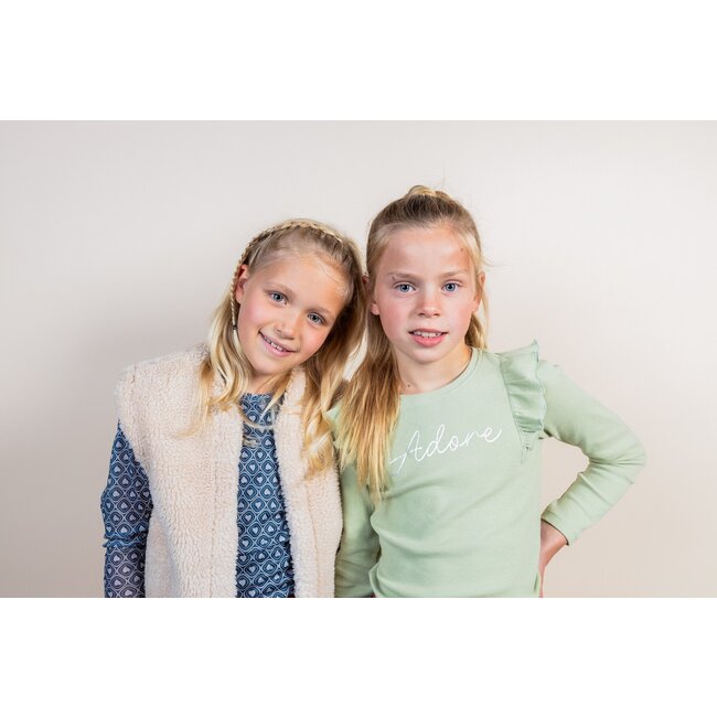 MAYCE Meisjes jurk mesh - Hartjes