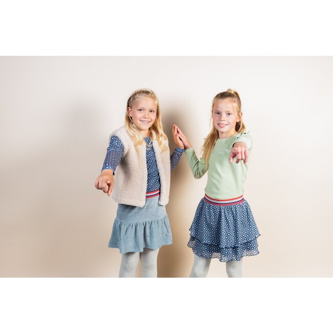 MAYCE Meisjes jurk mesh - Hartjes