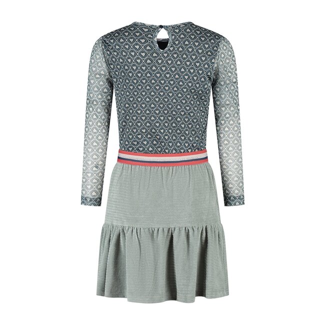 MAYCE Meisjes jurk mesh - Hartjes