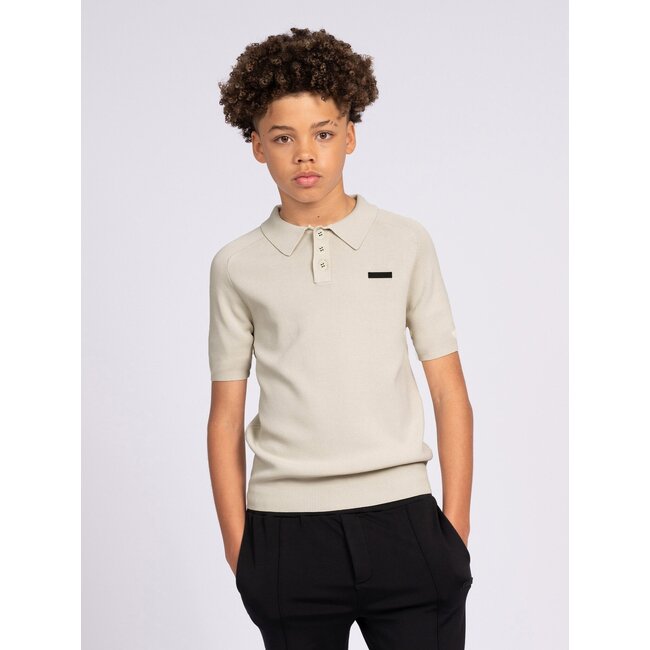 Nik&Nik Jongens polo shirt gebreid - Joel - Beige