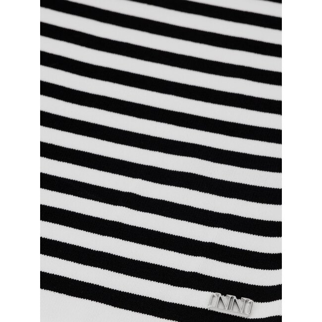 Nik&Nik Meisjes trui gestreept - Jolie - Zwart / Off wit