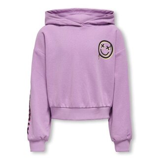 Kids ONLY Zomer hoodie meisjes paars - Loose Fit - Kogsmile