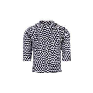 LOOXS 10sixteen Zomer top meisjes jaquard - Geomatric paars/grijs