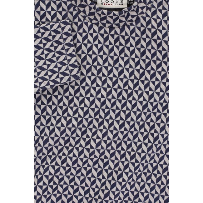 LOOXS 10sixteen Zomer top meisjes jaquard - Geomatric paars/grijs