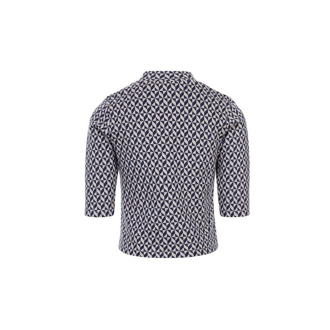 LOOXS 10sixteen Zomer top meisjes jaquard - Geomatric paars/grijs