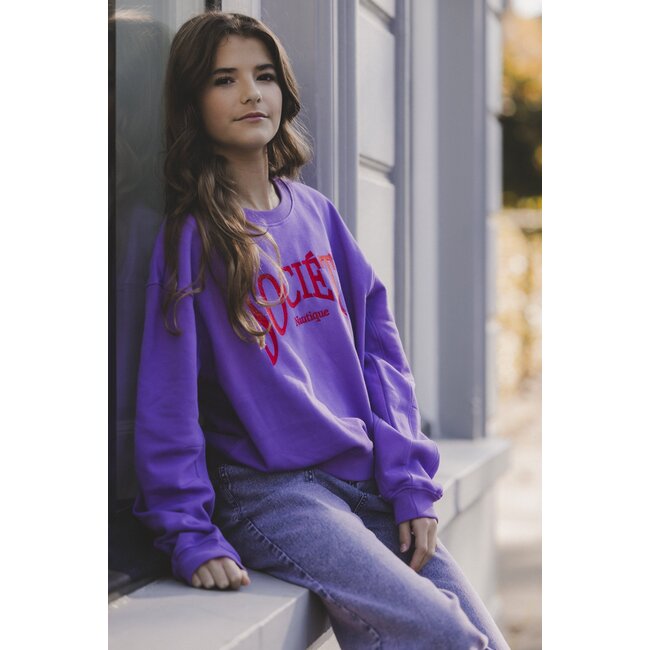 LOOXS 10sixteen Zomer sweater meisjes terry - Paars