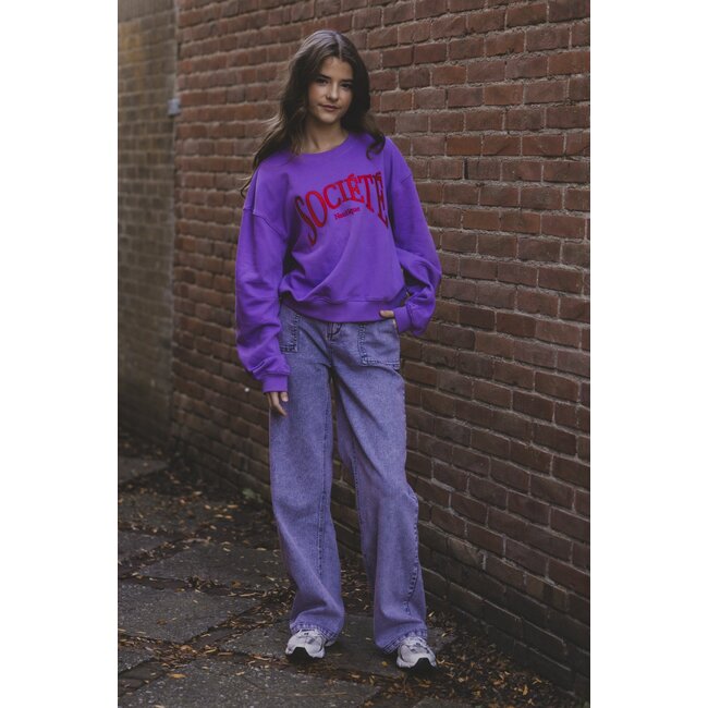 LOOXS 10sixteen Zomer sweater meisjes terry - Paars