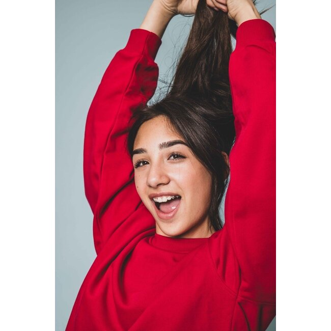 LOOXS 10sixteen Zomer sweater meisjes terry - Scarlet rood