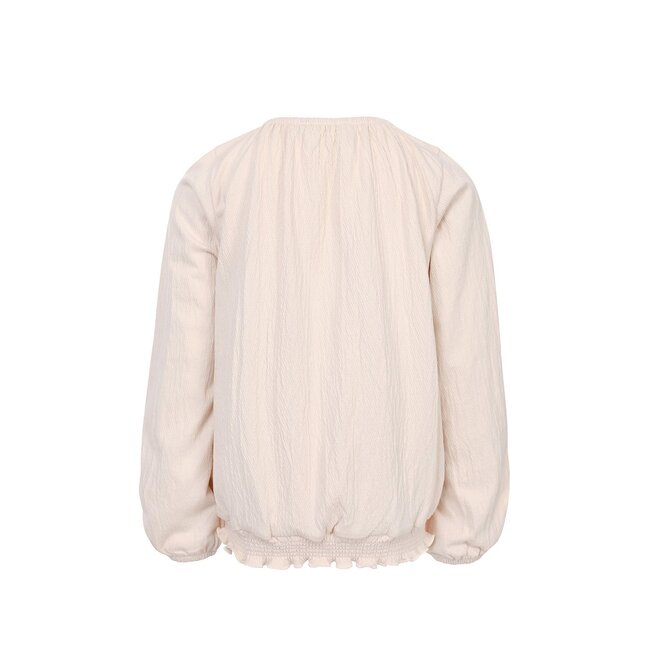 LOOXS Little Zomer top meisjes jersey embroidery - Milkshake beige