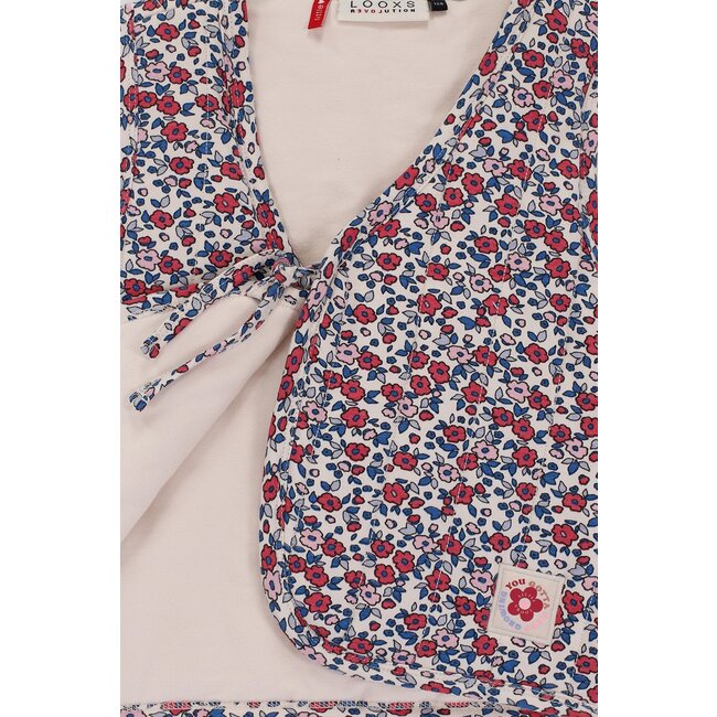 LOOXS Little Zomer gilet meisjes sweat print - AOP bloemen multi