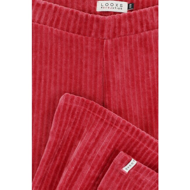 LOOXS Little Zomer flair broek meisjes corduroy - Punch rood