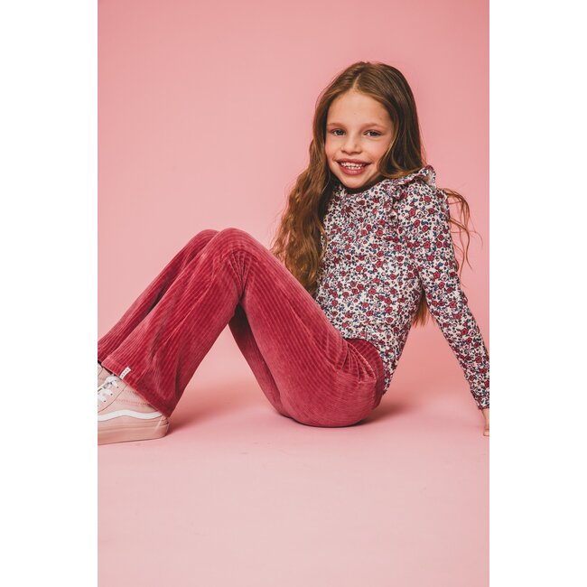 LOOXS Little Zomer flair broek meisjes corduroy - Punch rood