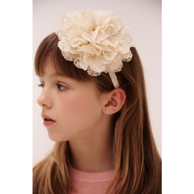 NoNo Zomer riem meisjes Ivoor wit - bloem